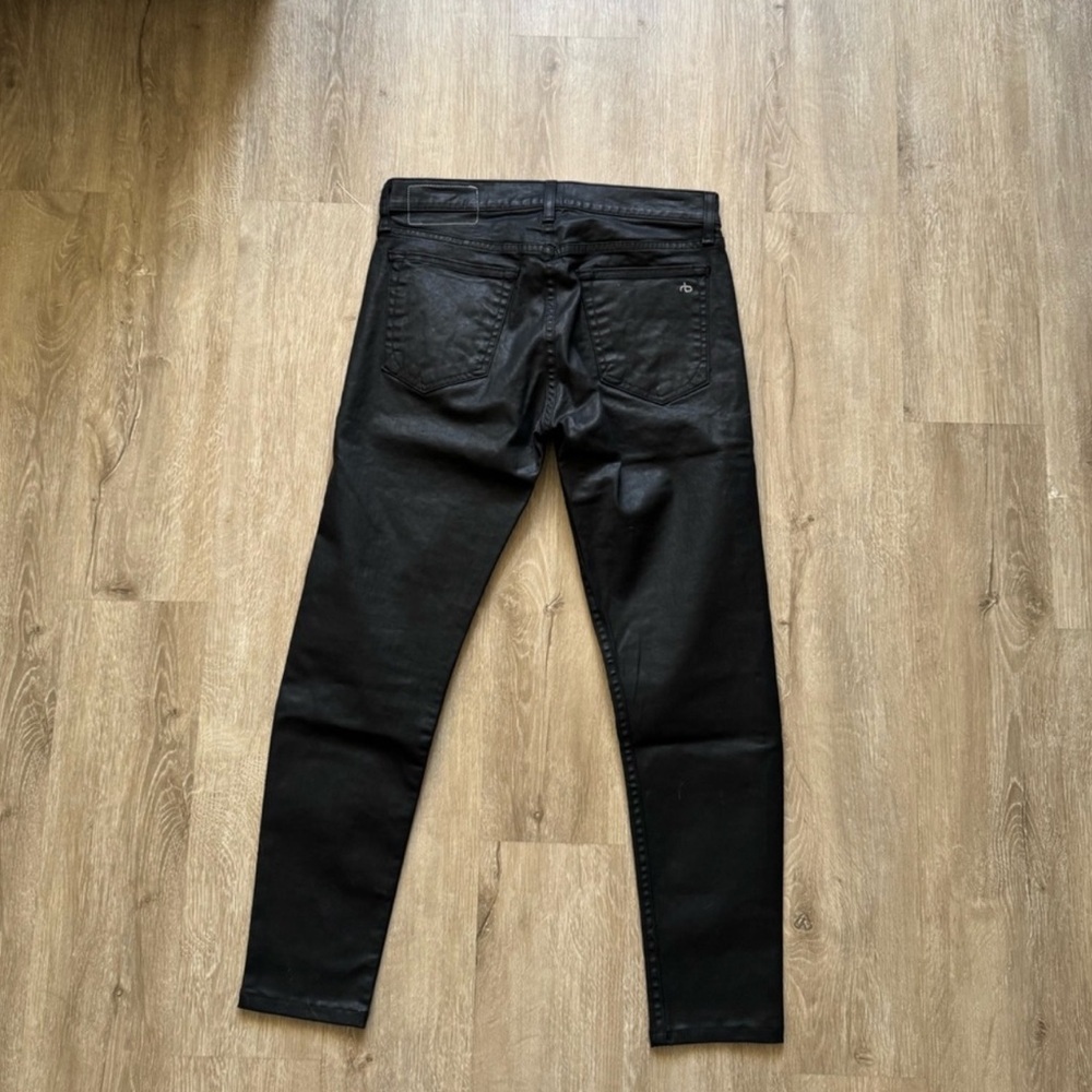 NWOT Rag and Bone Nina Coated Extra Slim Black Jeans SZ 29 - Picture 6 of 7